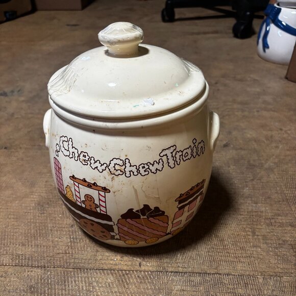 Chew Chew Train Cookie Jar, By Treasure Craft Usa, Treasure Craft Cookie Jar Chew Chew Train